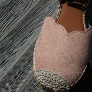 Indigo Rd. Blush Scalloped Espadrille Flat Size 7M